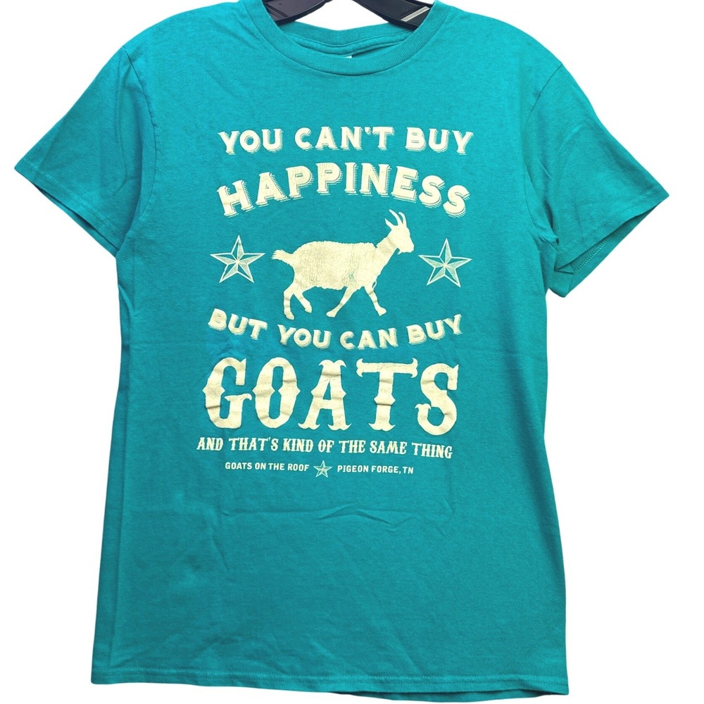 Pigeon Forge Shirt Mens Small Goats Spell Out AOP Travel Vacation Streetwear